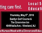 Continuing Education Event/Nurses Week Dinner Set for May 5