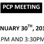 PCP Meeting Set for January 30th