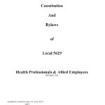 Local 5629 Constitution and By-laws