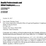 HPAE Demands Protections for Community, Patients, and Employees in Event of Meadowlands Hospital Sale
